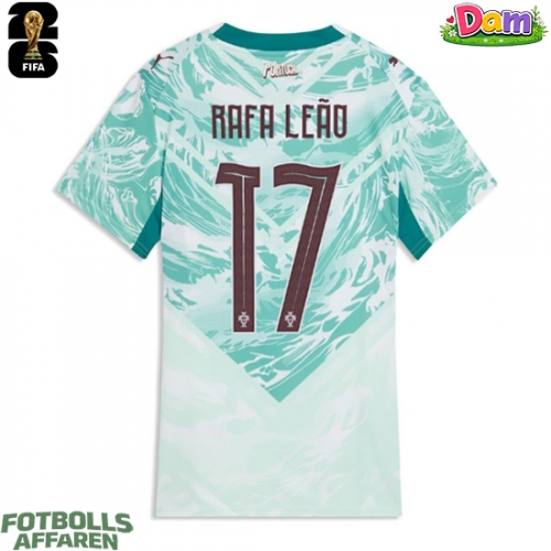Portugal Rafael Leao #17 Bortatröja Kvinnor VM 2026 Kortärmad